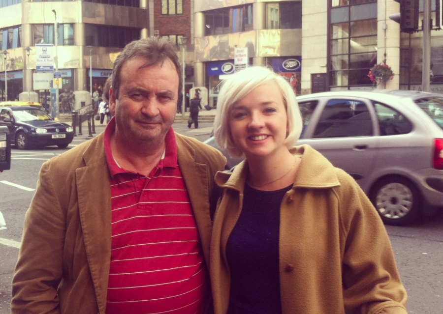 Gerry Conlon with Mary-Rachel McCabe in Belfast