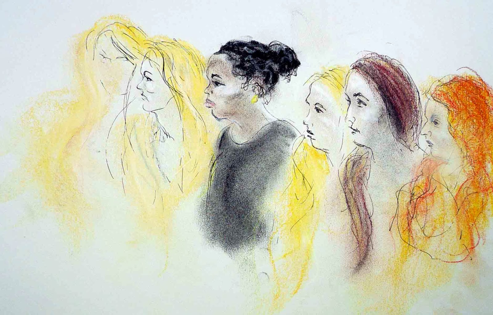 The public gallery in the Supreme Court: Sketch by Isobel Williams (www.isobelwilliams.org.uk)