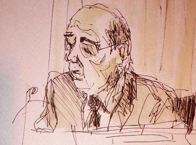 Sir Brian Leveson sketch by Isobel Williams