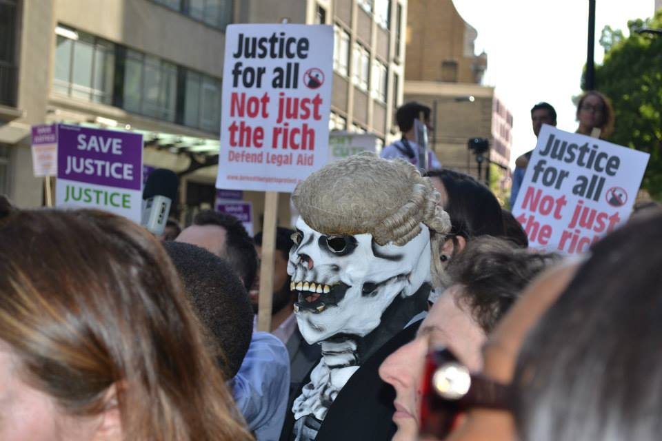 'Justice for all': Justice alliance demo protesting the legal aid cuts
