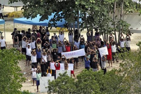 Manus Island protest - from Green Left Weekly